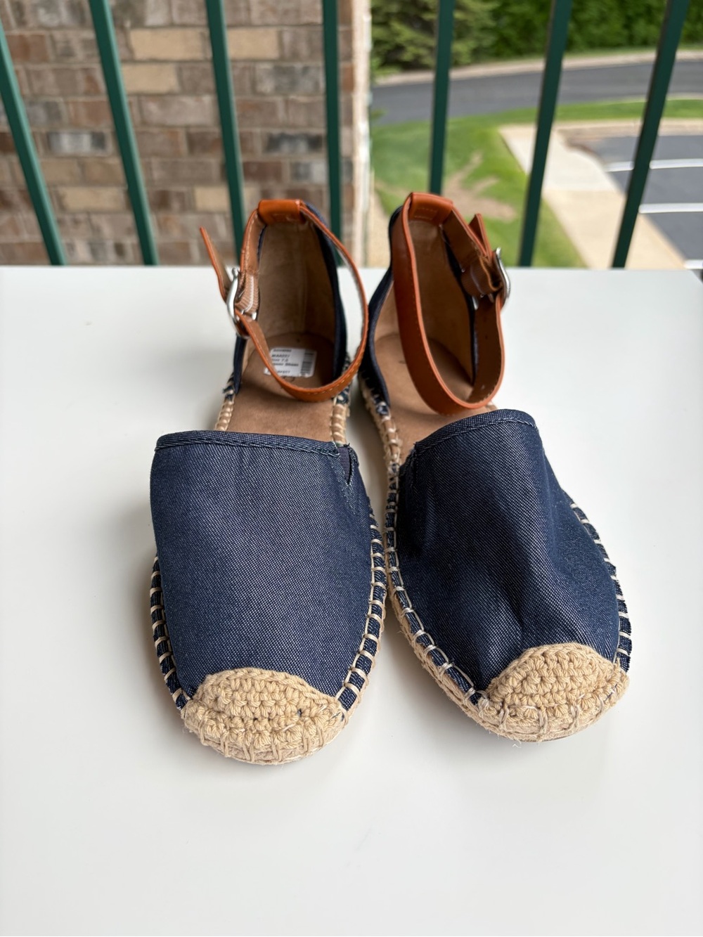 🆕✨🫐 Style&Co NavyBlue Espadrille Flats Strap Ankle Canvas Shoes Size 7.5M Summer - Picture 9 of 16